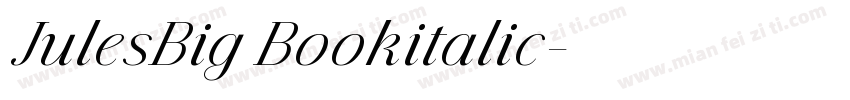 JulesBig Bookitalic字体转换